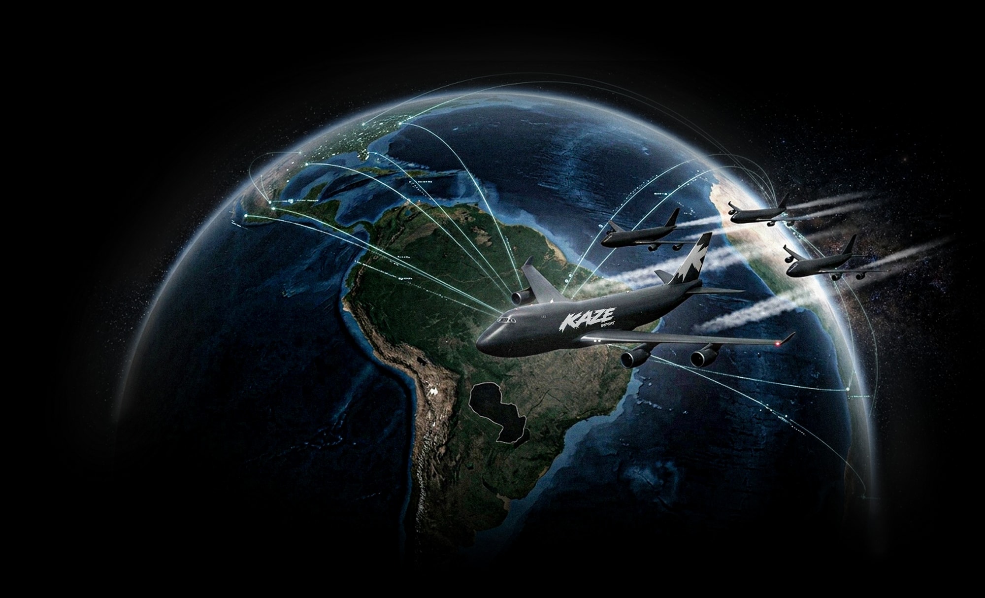 Avião de carga usado no envio aéreo de peças